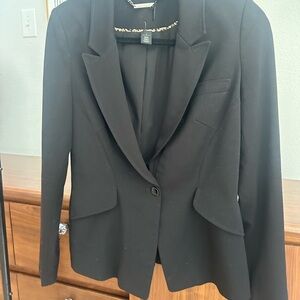 White House Black Market Black Tailored Blazer Jacket Size 4